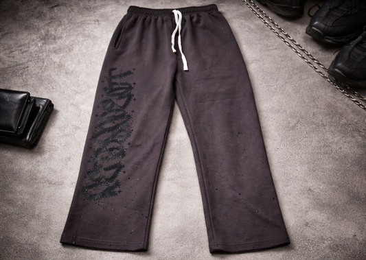 Gray Retrospect Afterimage Sweats by RetroSpect Hoodies, featuring a relaxed fit and soft fabric, displayed on a plain background.