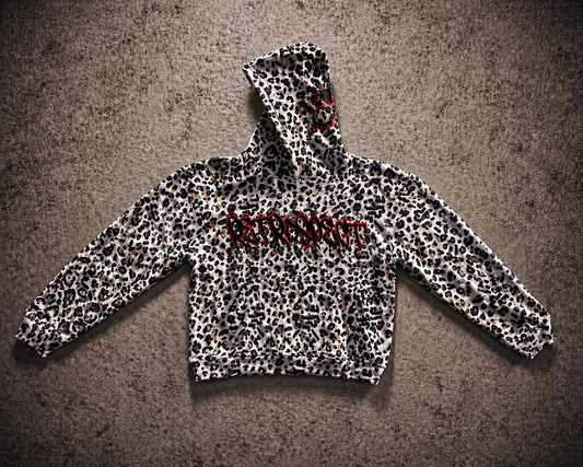 Retrospect Bejeweled Cheetah Print Hoodie