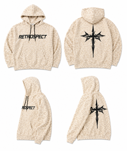 Retrospect Snow Leopard-print Hoodie