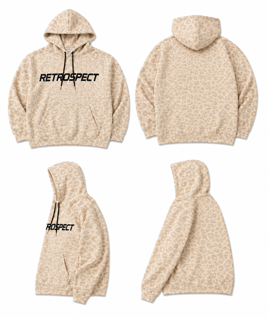 Retrospect Snow Leopard-print Hoodie