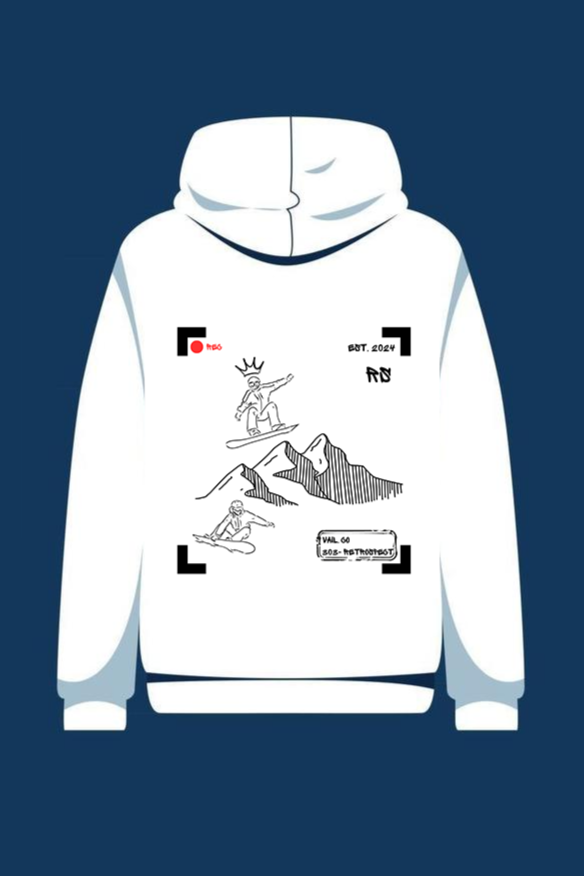 Graphic Snowboarding hoodie