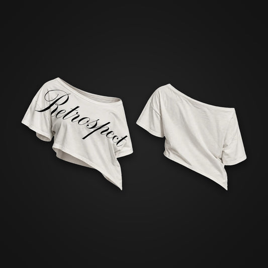 Retrospect Signature Off-Shoulder Crop Tee
