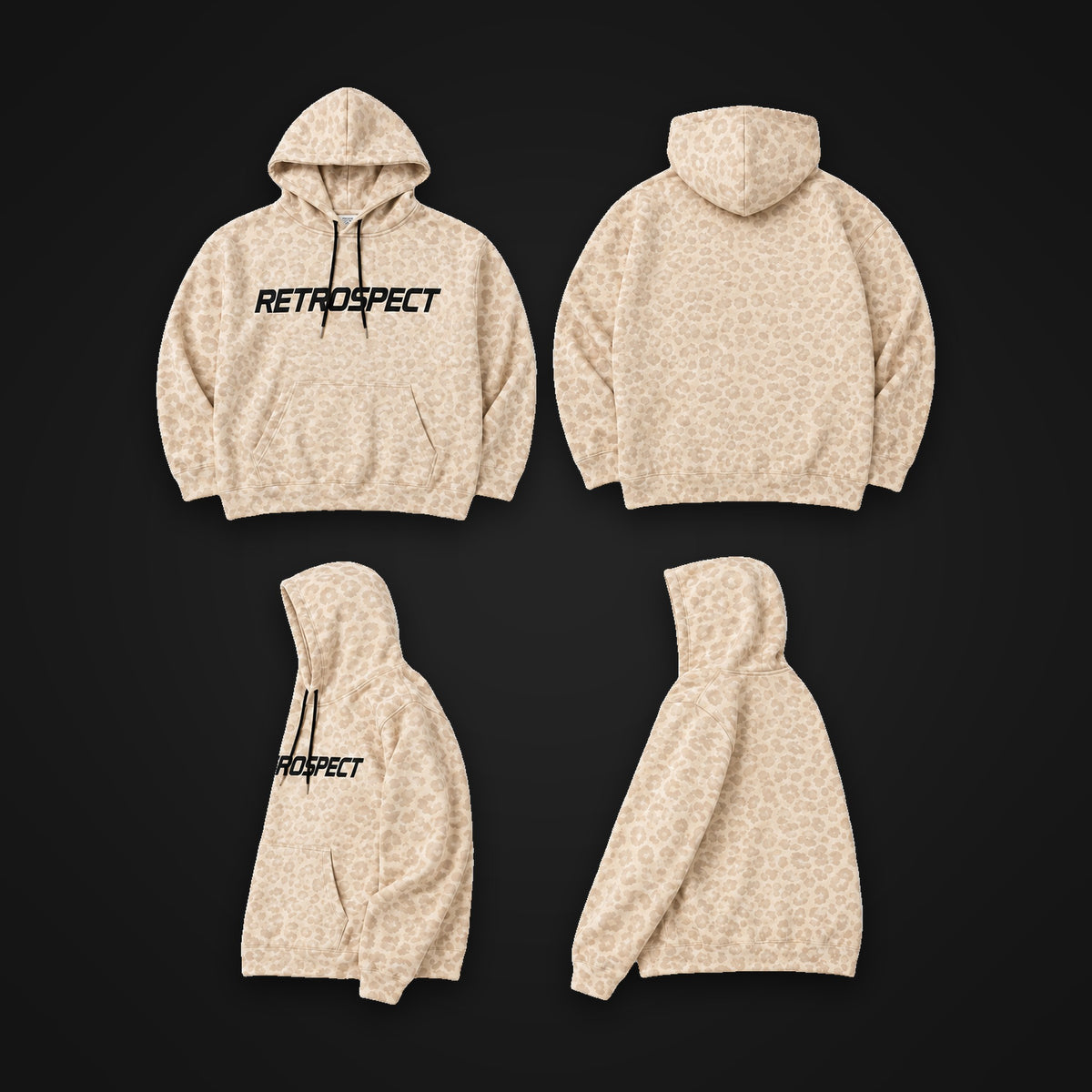 Retrospect Snow Leopard-print Hoodie