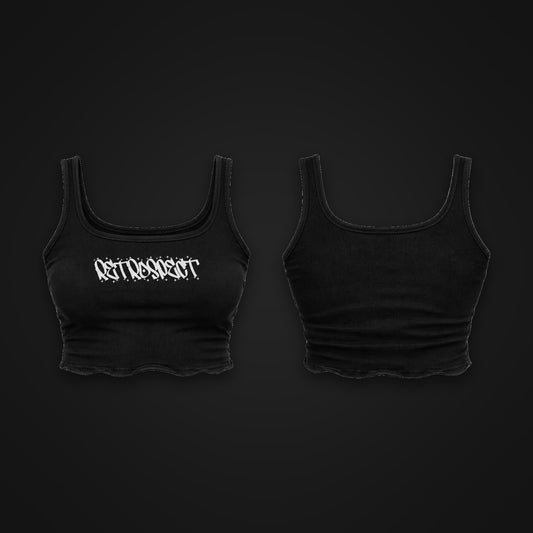 Retrospect Star Logo Cropped Tank black