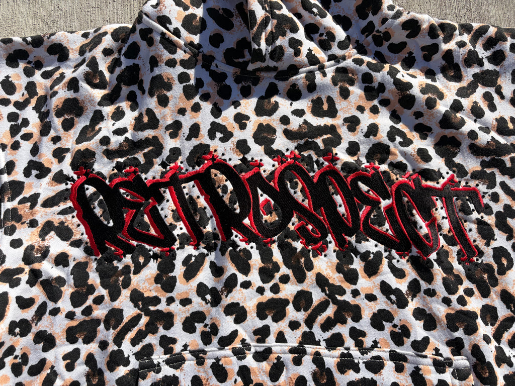 Retrospect Bejeweled Cheetah Print Hoodie