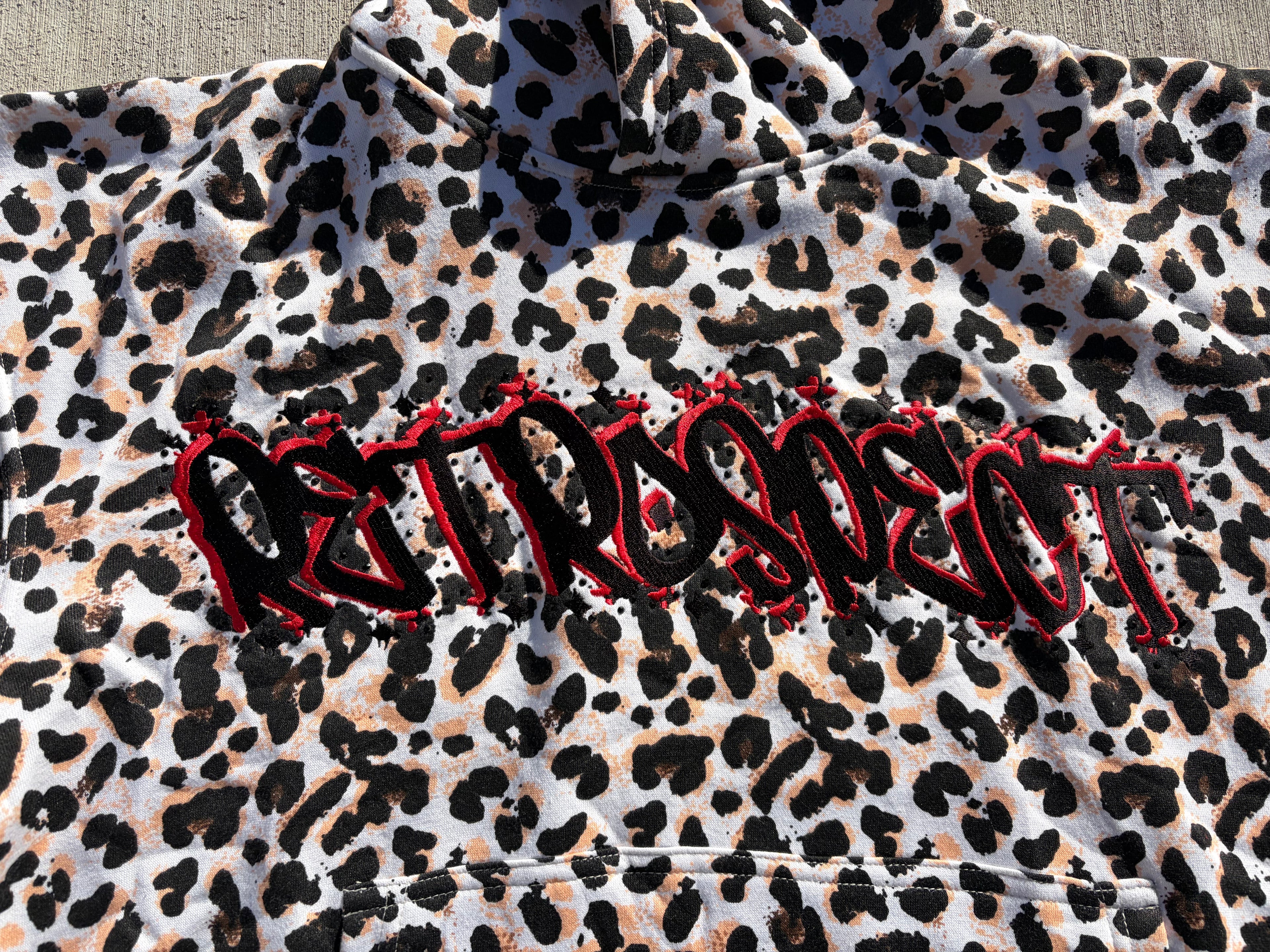Retrospect Bejeweled Cheetah Print Hoodie